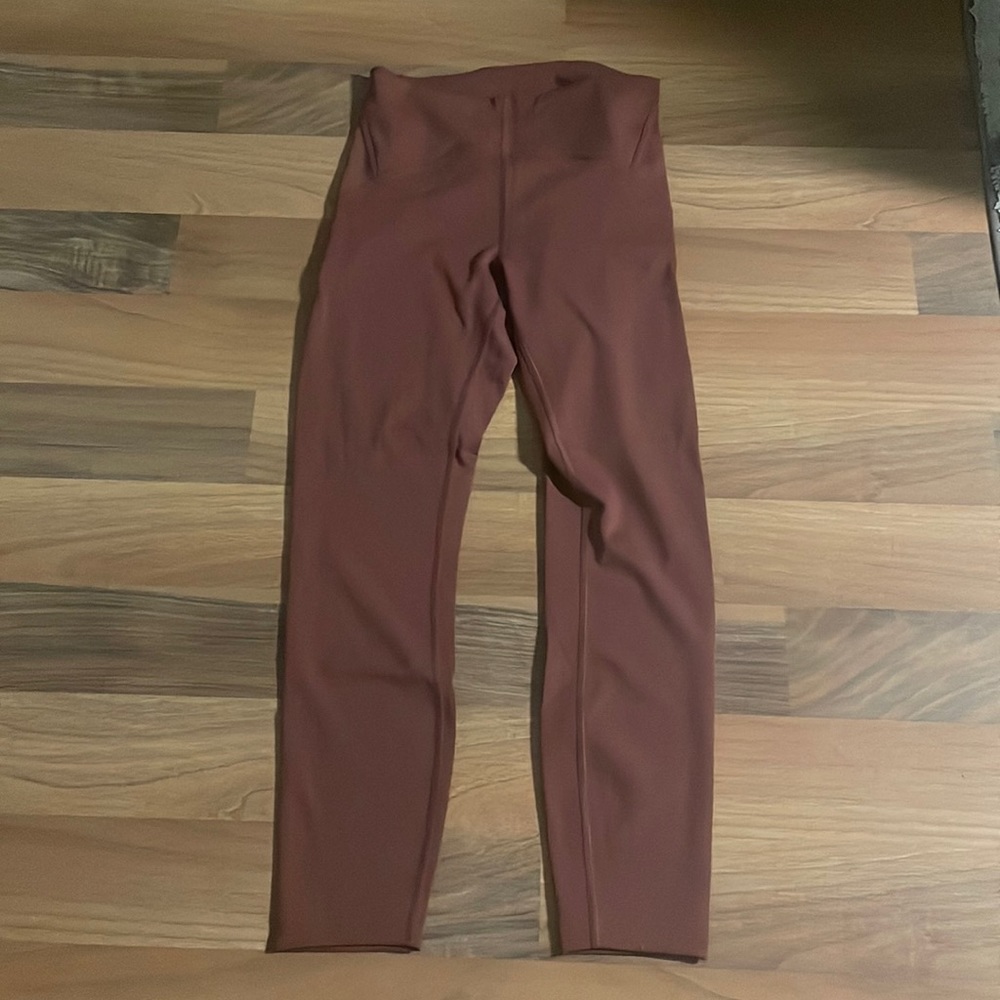 Lululemon mid-rise mulled wine (like a dark pink!) leggings